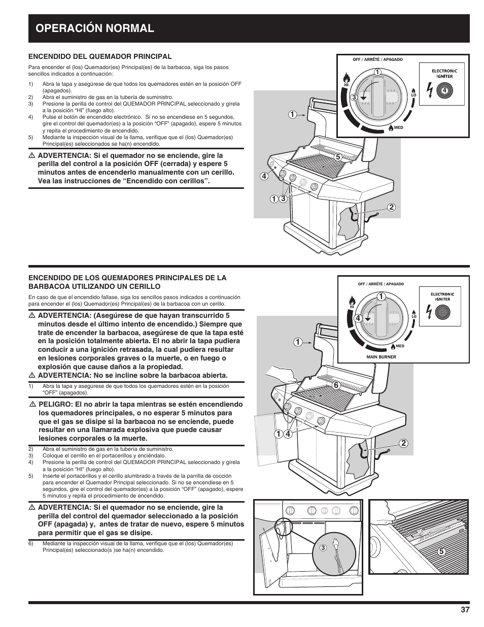 Operación normal | Ducane 3100 User Manual | Page 37 / 60