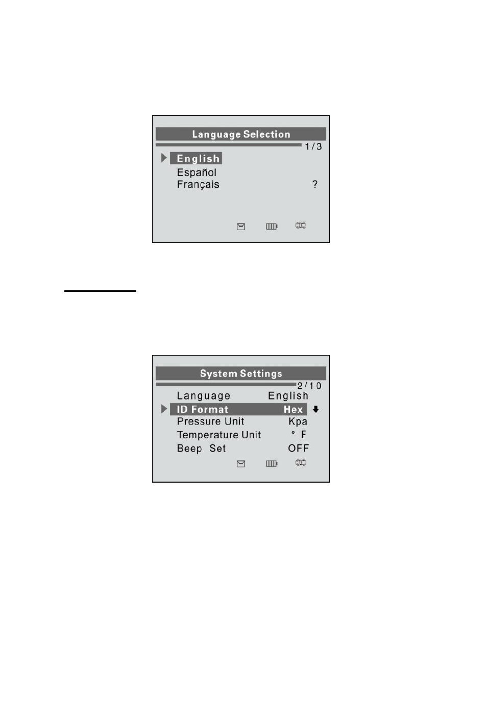 Id format | Sealey TS401 User Manual | Page 10 / 74
