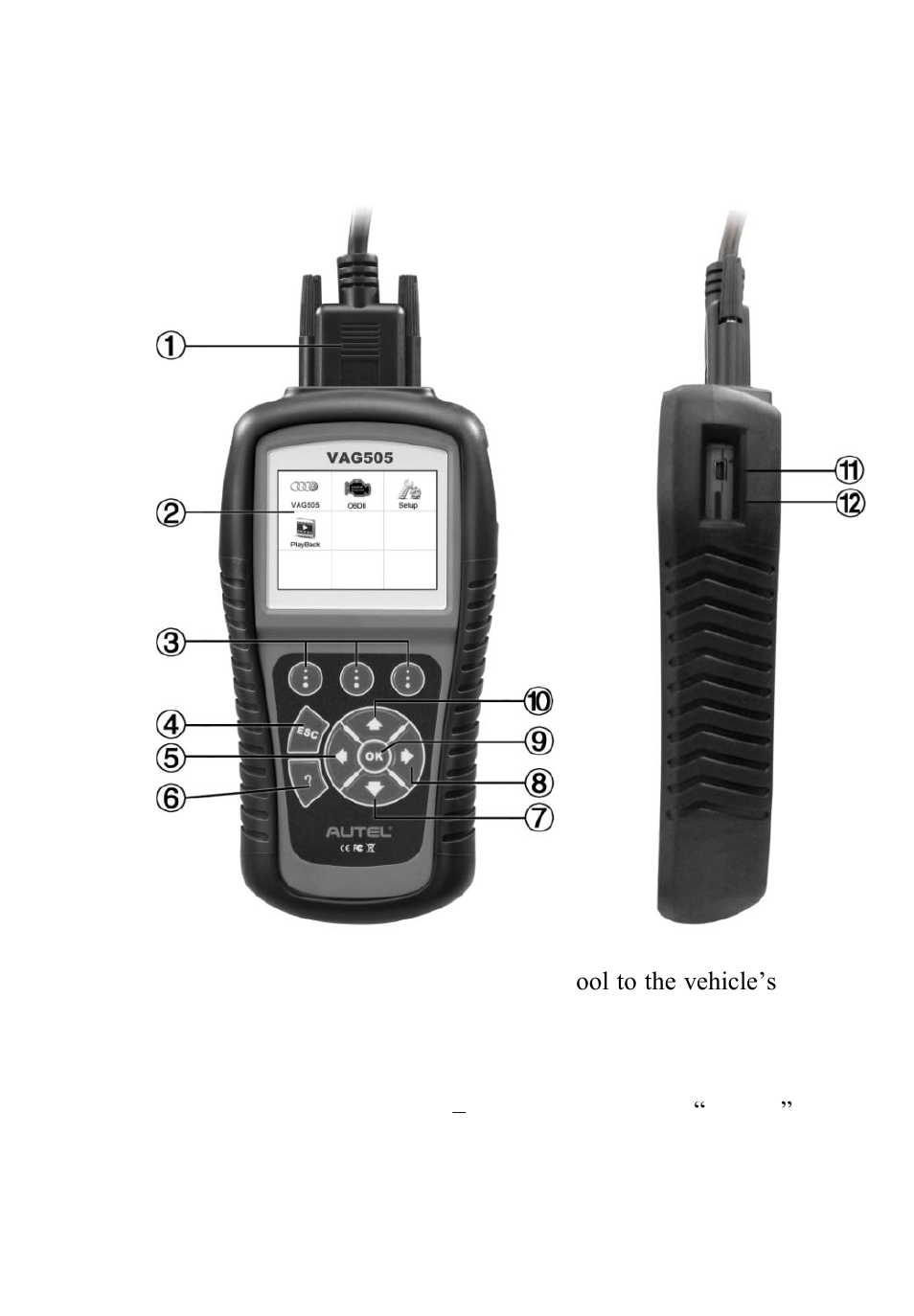 Escription, Product information, 1 tool description | Sealey VAG505 User Manual | Page 10 / 80