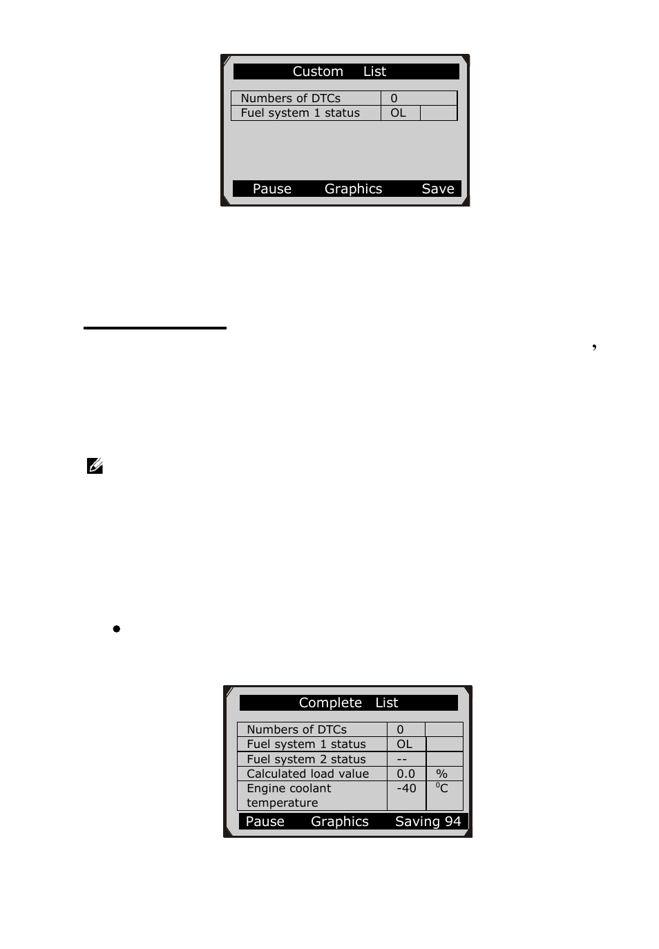 Recording data, Figure 5.15, 4) use the esc button to return to previous menu | Figure 5.16 | Sealey VAG505 User Manual | Page 31 / 80
