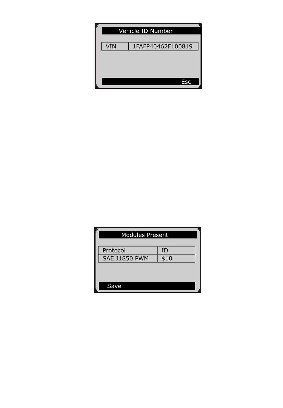 Odules, Resent, 10 modules present | Sealey VAG505 User Manual | Page 44 / 80