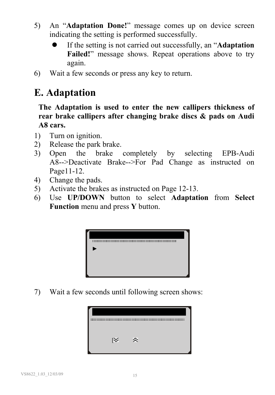 E. adaptation | Sealey VS8622 User Manual | Page 16 / 36