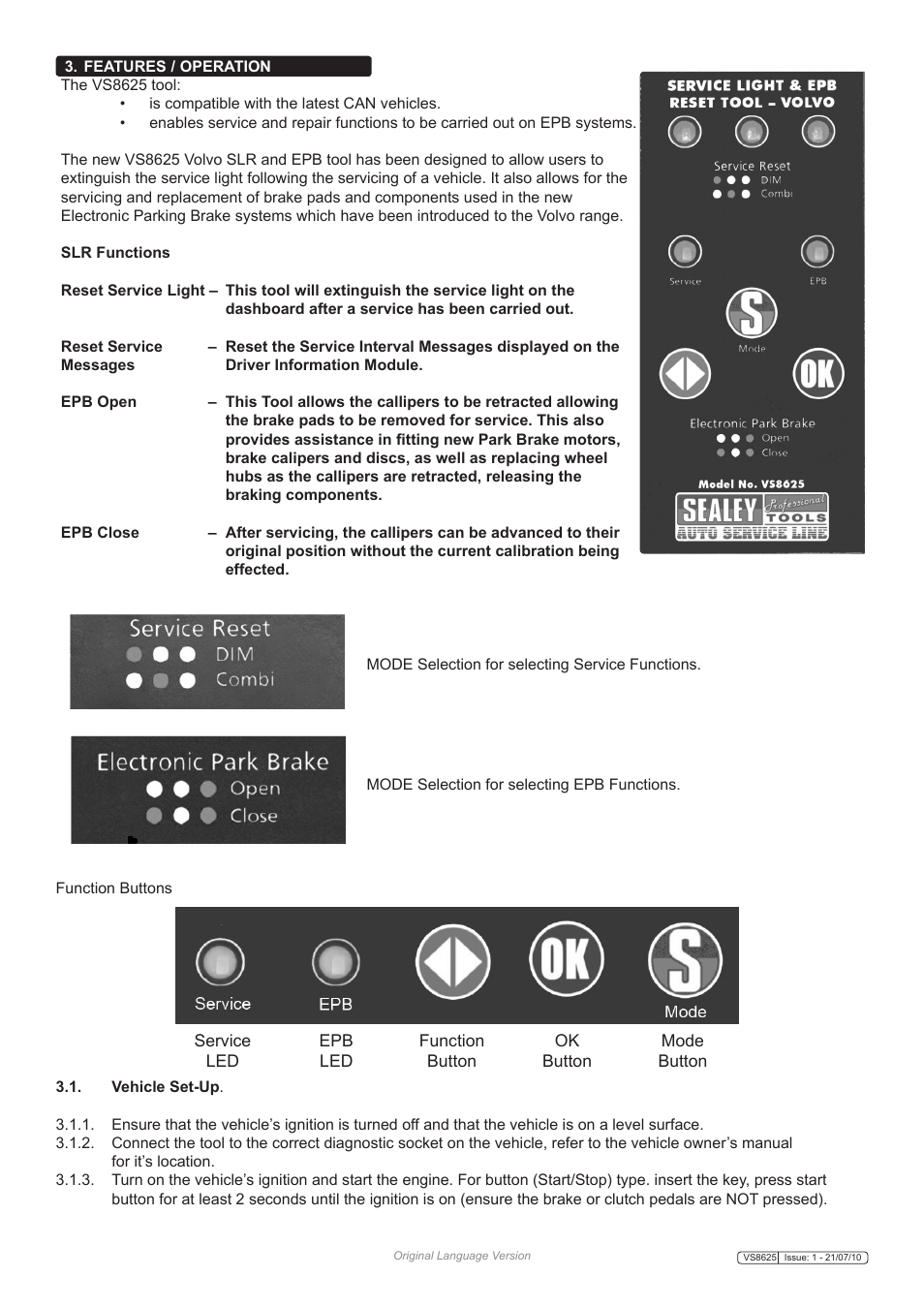 Sealey VS8625 User Manual | Page 2 / 4