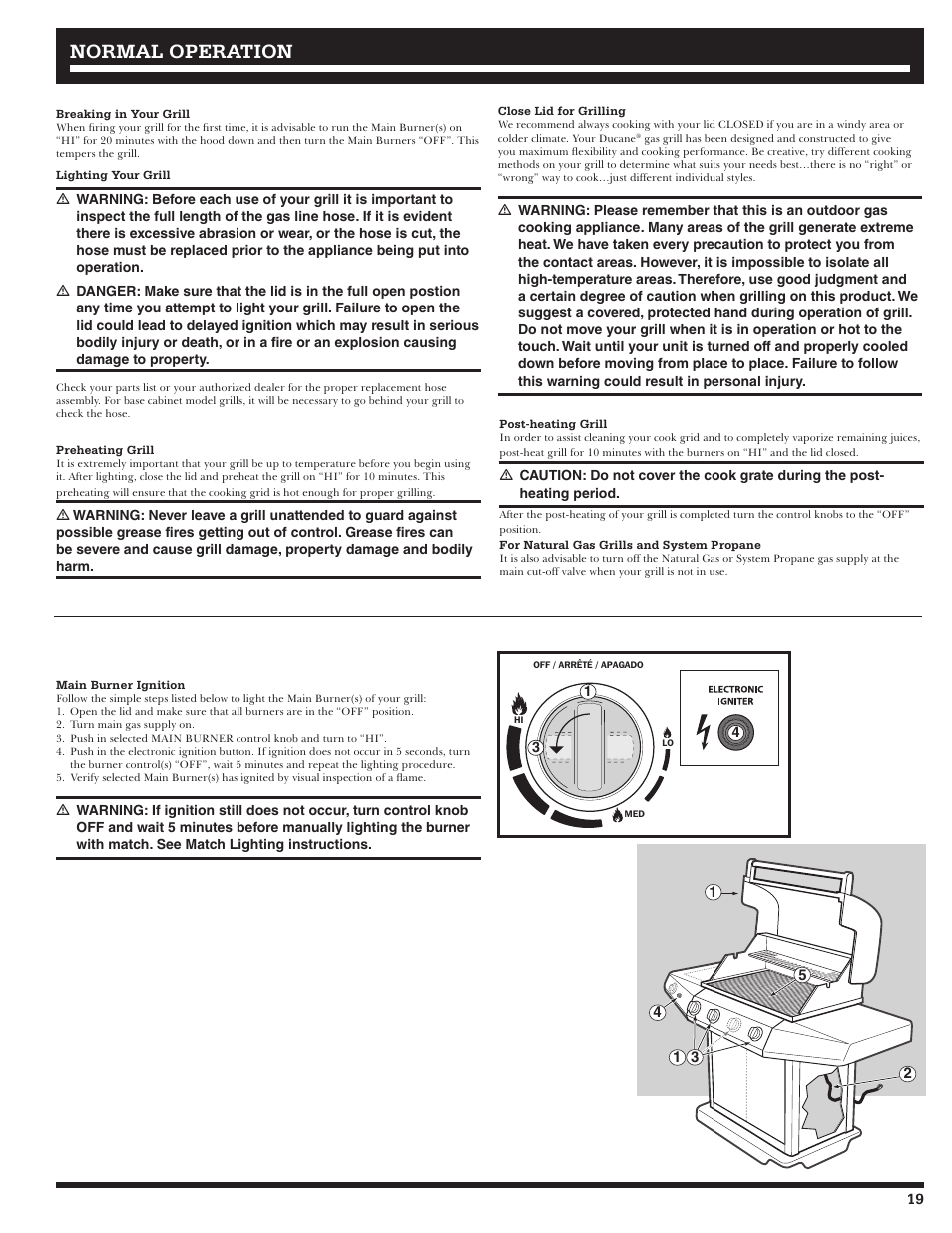 Normal operation | Ducane Affinity 31-3200 User Manual | Page 19 / 60