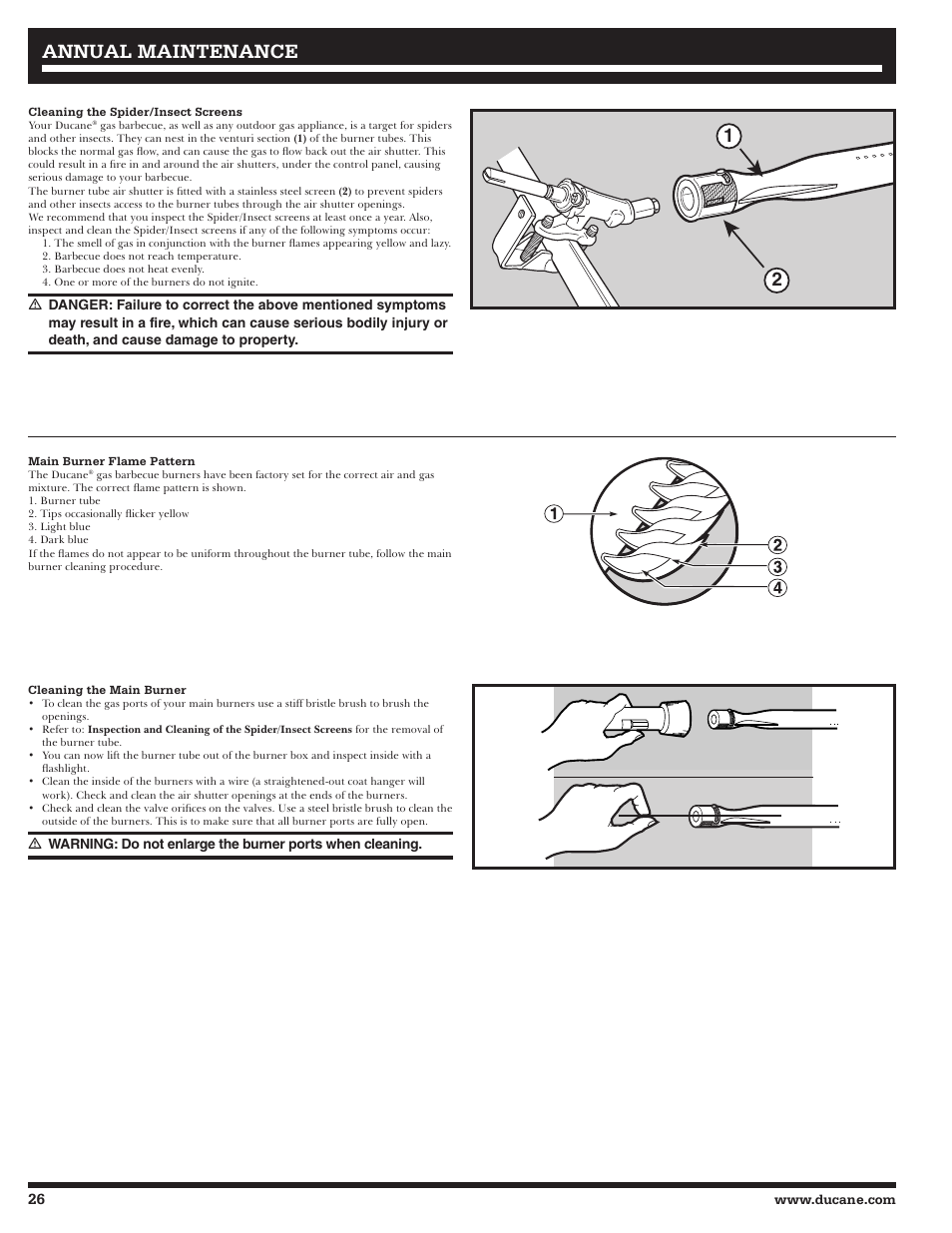 Annual maintenance | Ducane Affinity 31-3200 User Manual | Page 26 / 60