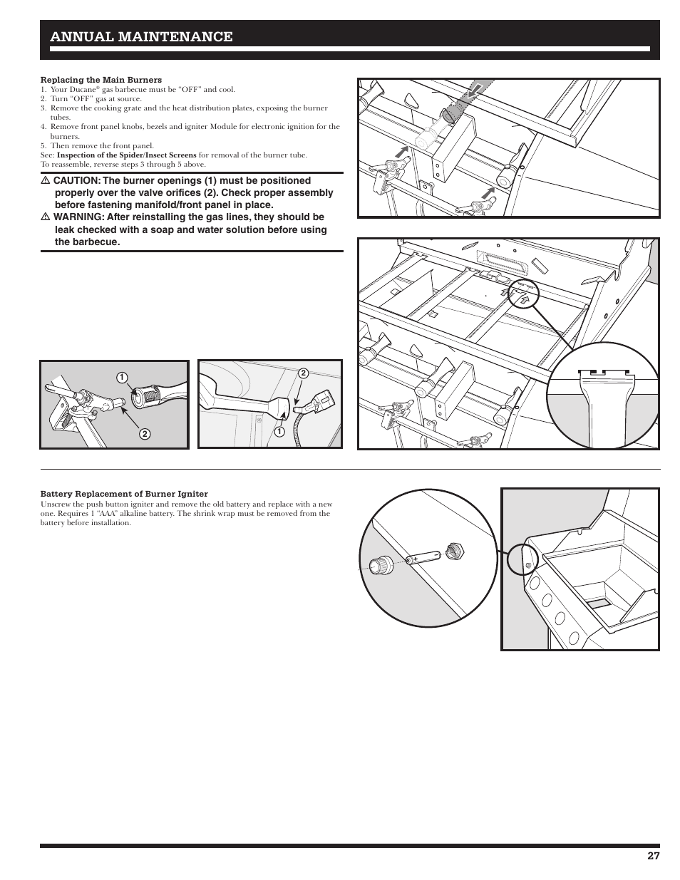Annual maintenance | Ducane Affinity 31-3200 User Manual | Page 27 / 60