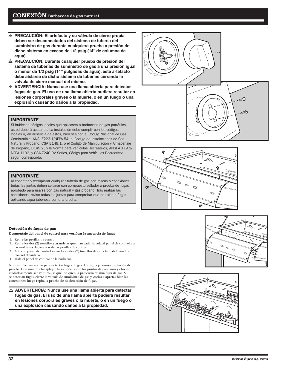 Conexión | Ducane Affinity 31-3200 User Manual | Page 32 / 60