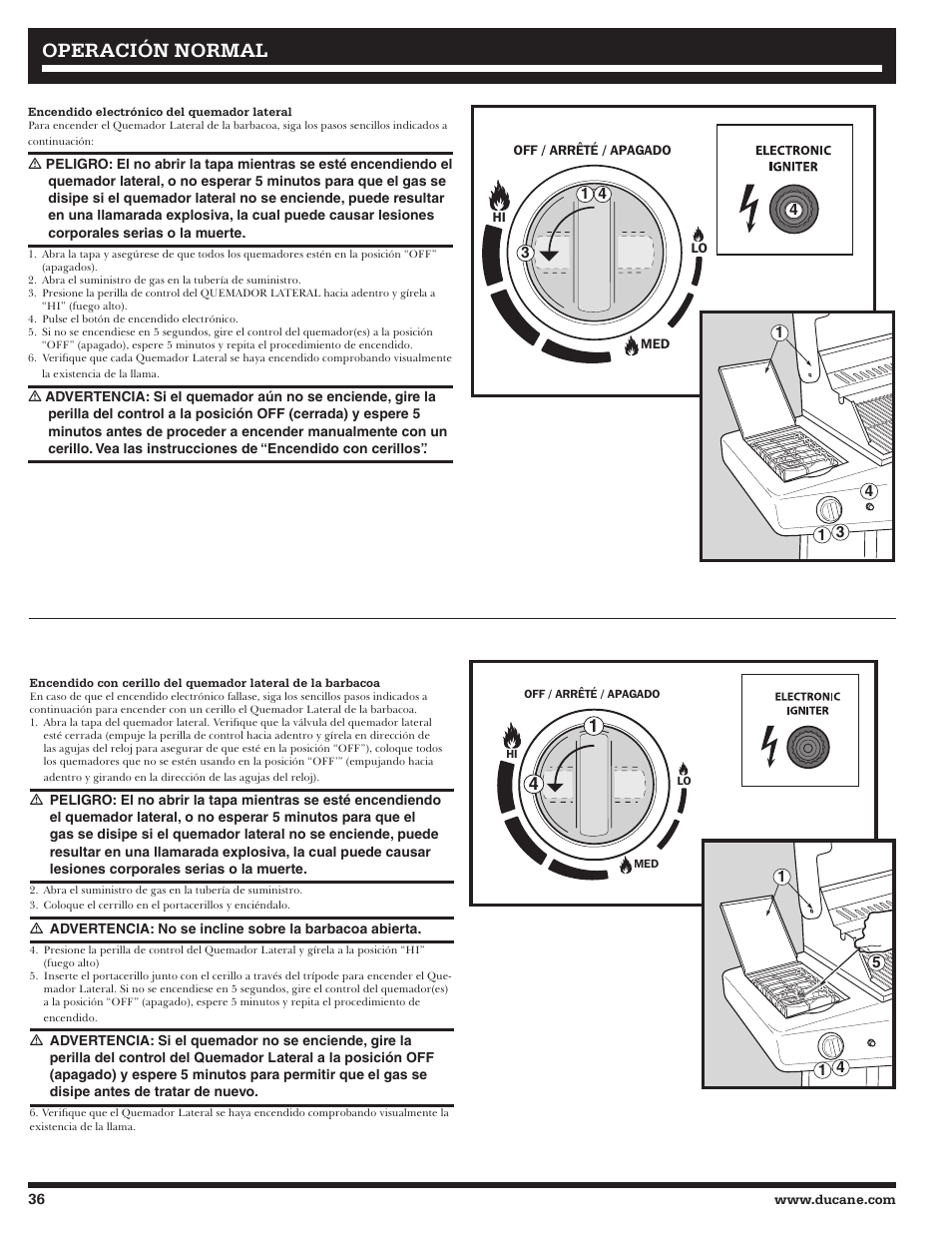 Operación normal | Ducane Affinity 31-3200 User Manual | Page 36 / 60