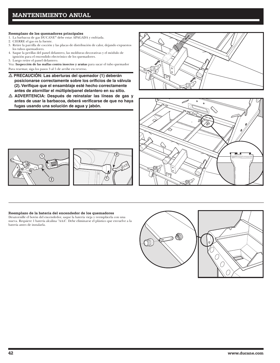 Mantenimiento anual | Ducane Affinity 31-3200 User Manual | Page 42 / 60