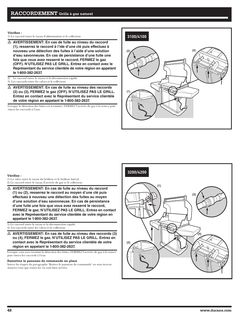 Raccordement | Ducane Affinity 31-3200 User Manual | Page 48 / 60