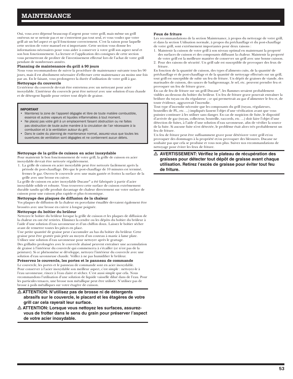 Maintenance | Ducane Affinity 31-3200 User Manual | Page 53 / 60