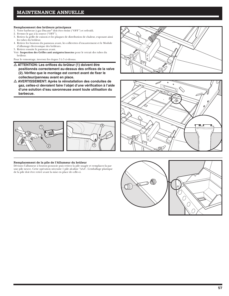 Maintenance annuelle | Ducane Affinity 31-3200 User Manual | Page 57 / 60
