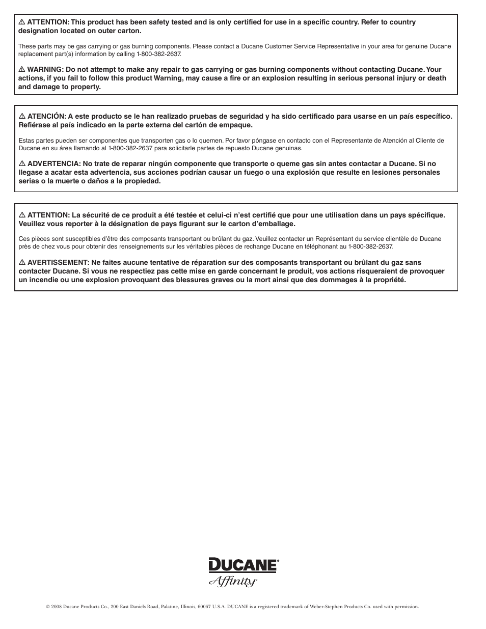 Ducane Affinity 31-3200 User Manual | Page 58 / 60