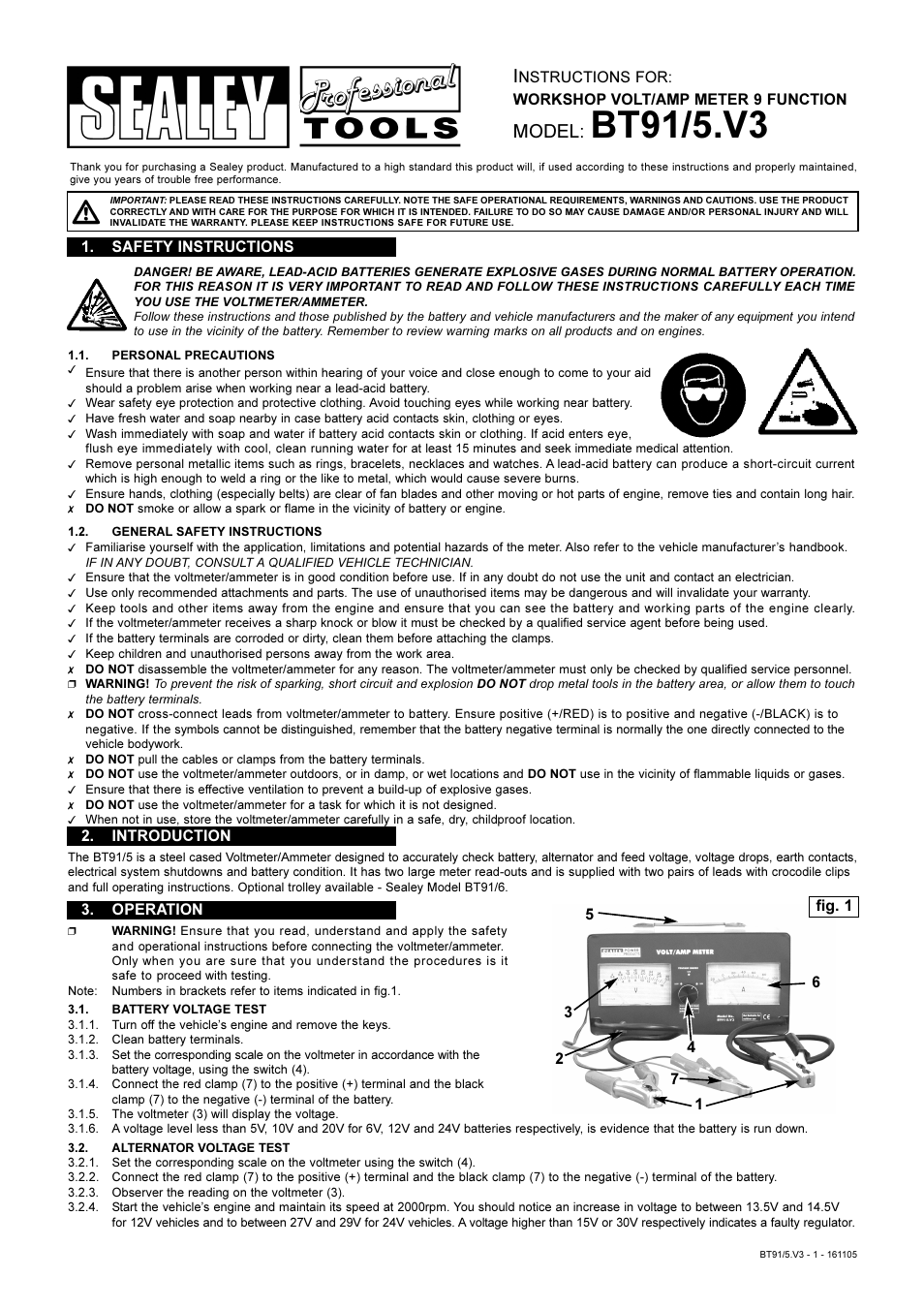 Sealey BT91/5 User Manual | 2 pages