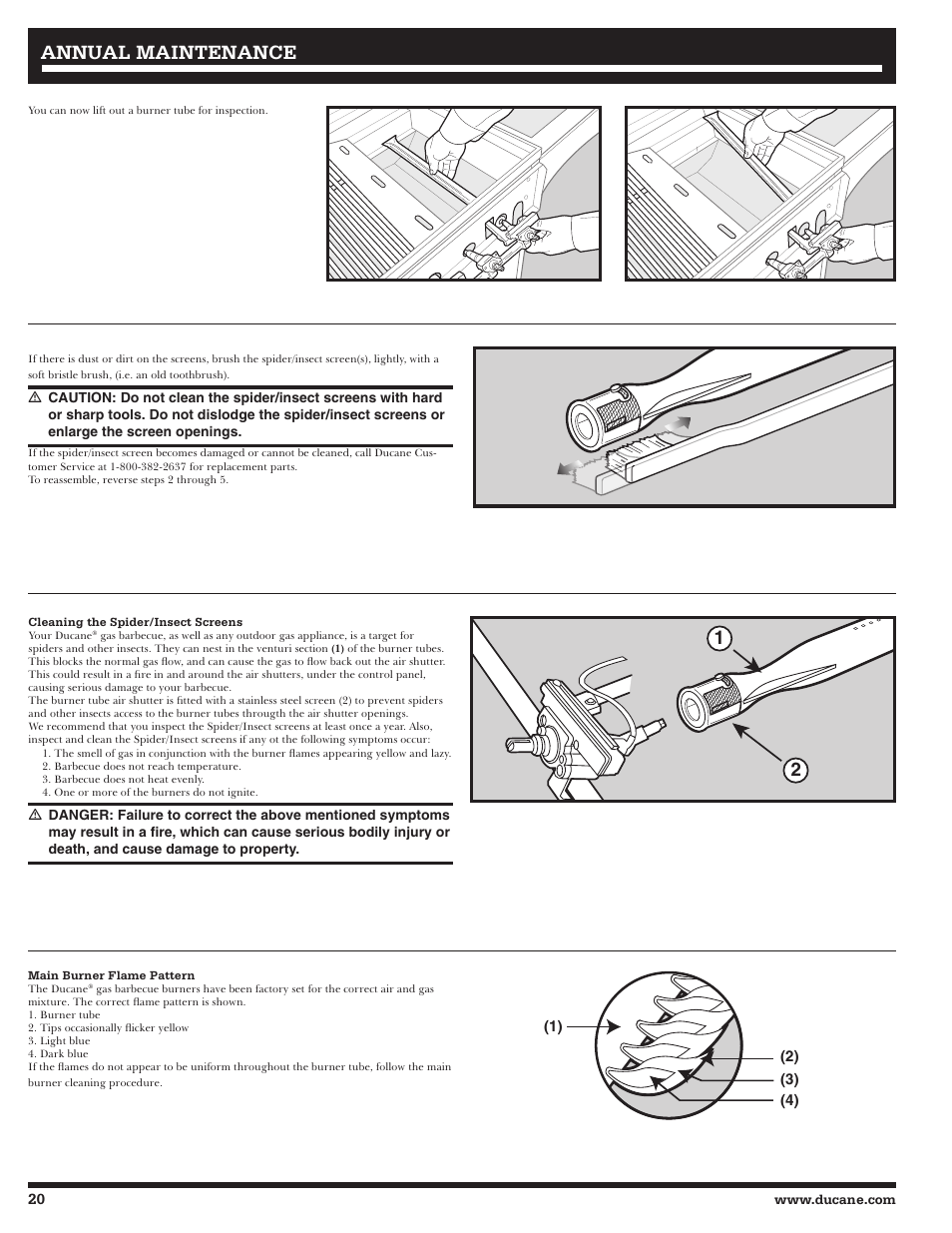 Annual maintenance | Ducane Meridian 20529915 User Manual | Page 20 / 56