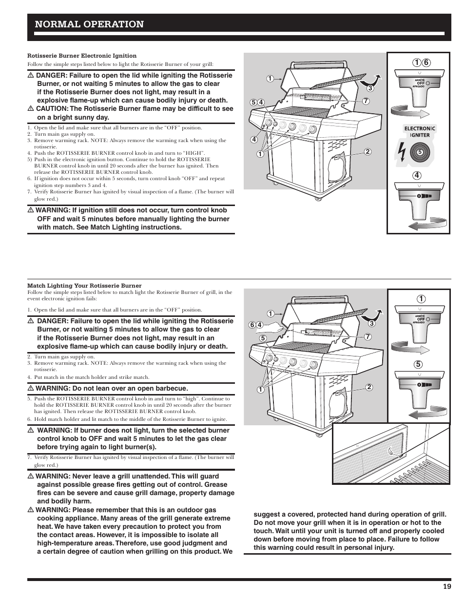 Normal operation | Ducane Affinity S LP Gass Grill 3400 User Manual | Page 19 / 64