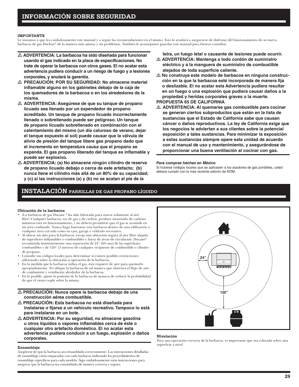 Ducane Affinity S LP Gass Grill 3400 User Manual | Page 29 / 64