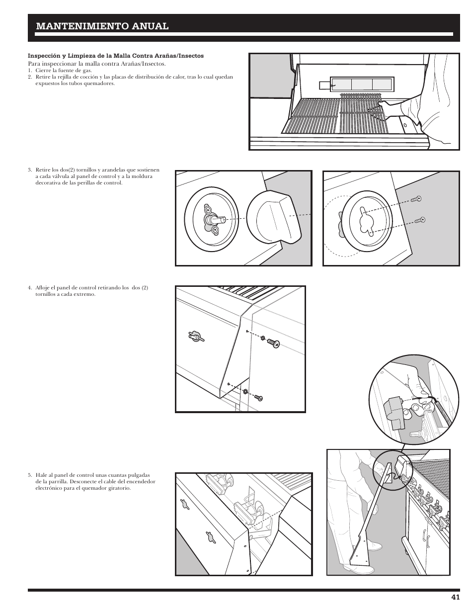 Mantenimiento anual | Ducane Affinity S LP Gass Grill 3400 User Manual | Page 41 / 64