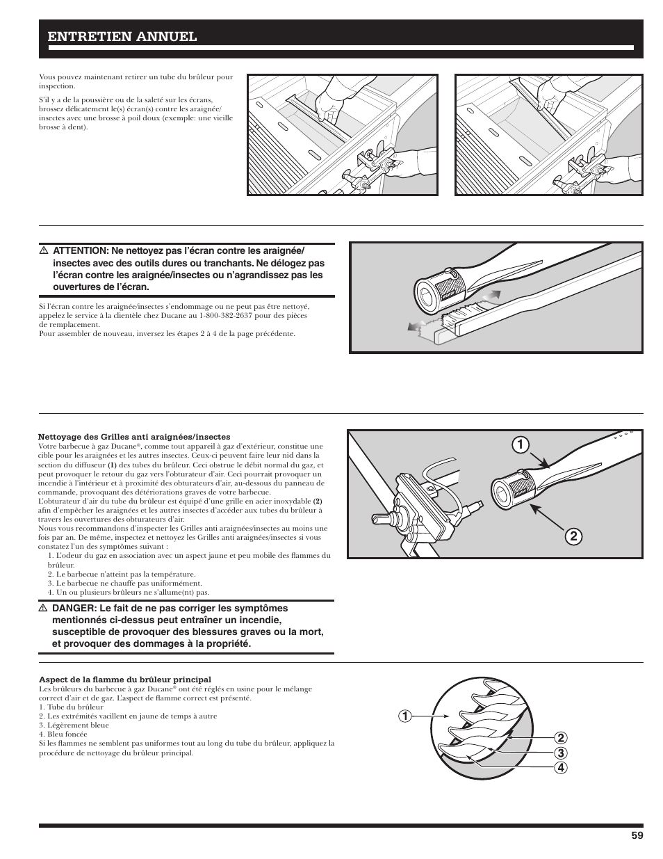 Entretien annuel | Ducane Affinity S LP Gass Grill 3400 User Manual | Page 59 / 64