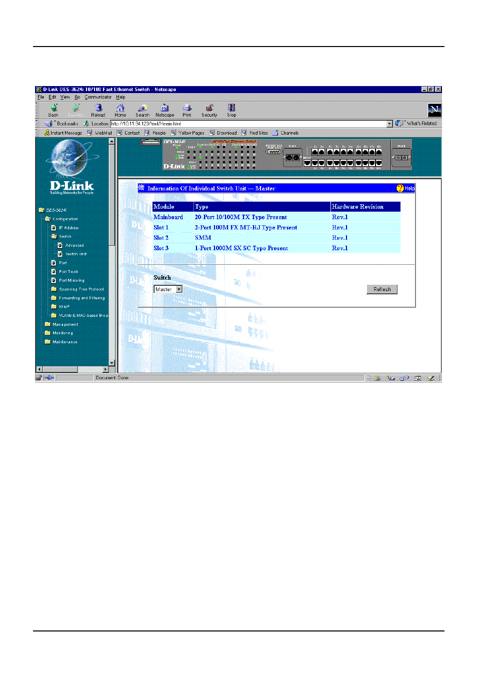 Switch unit | D-Link DES-3624 User Manual | Page 105 / 162