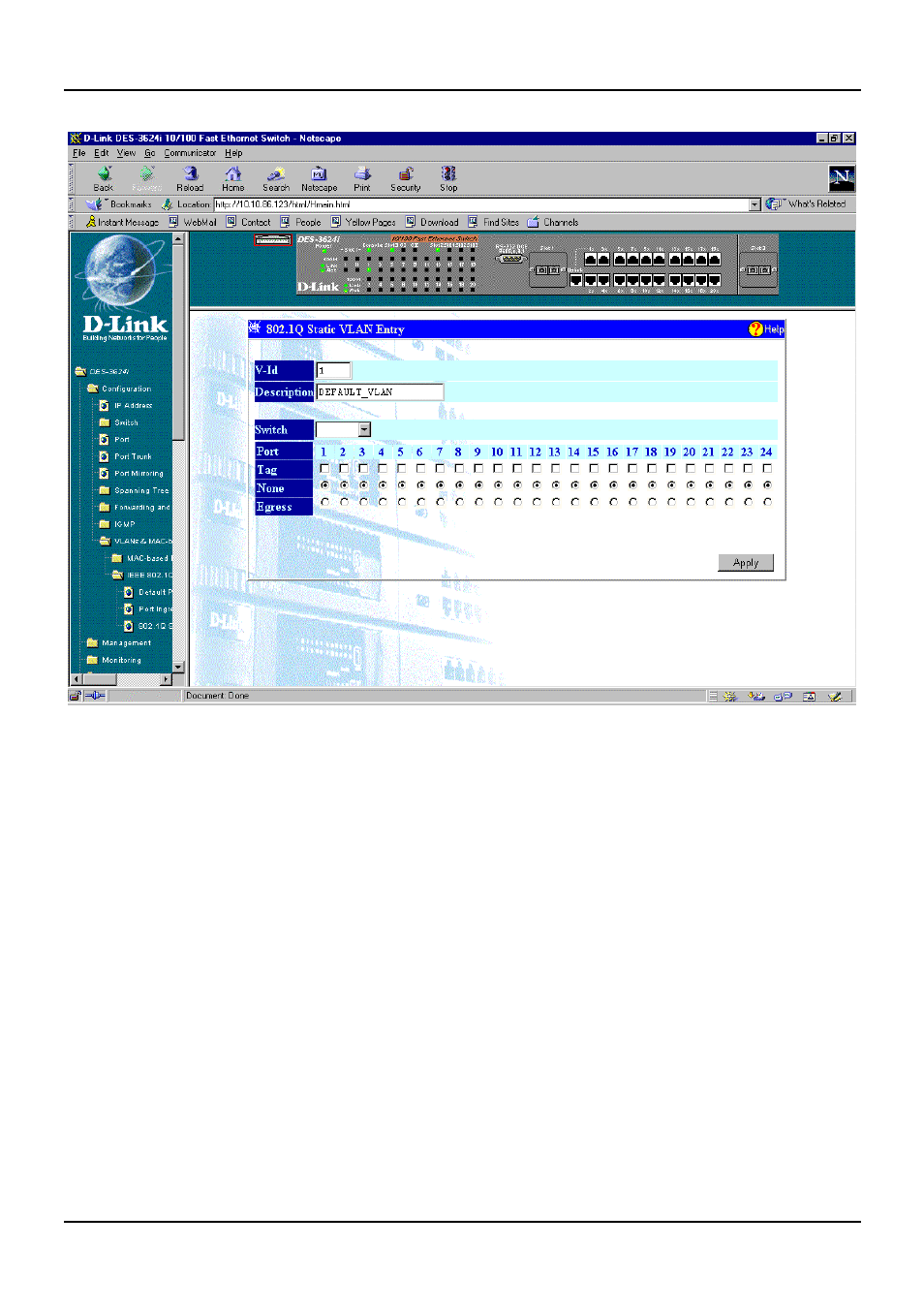 Management | D-Link DES-3624 User Manual | Page 129 / 162