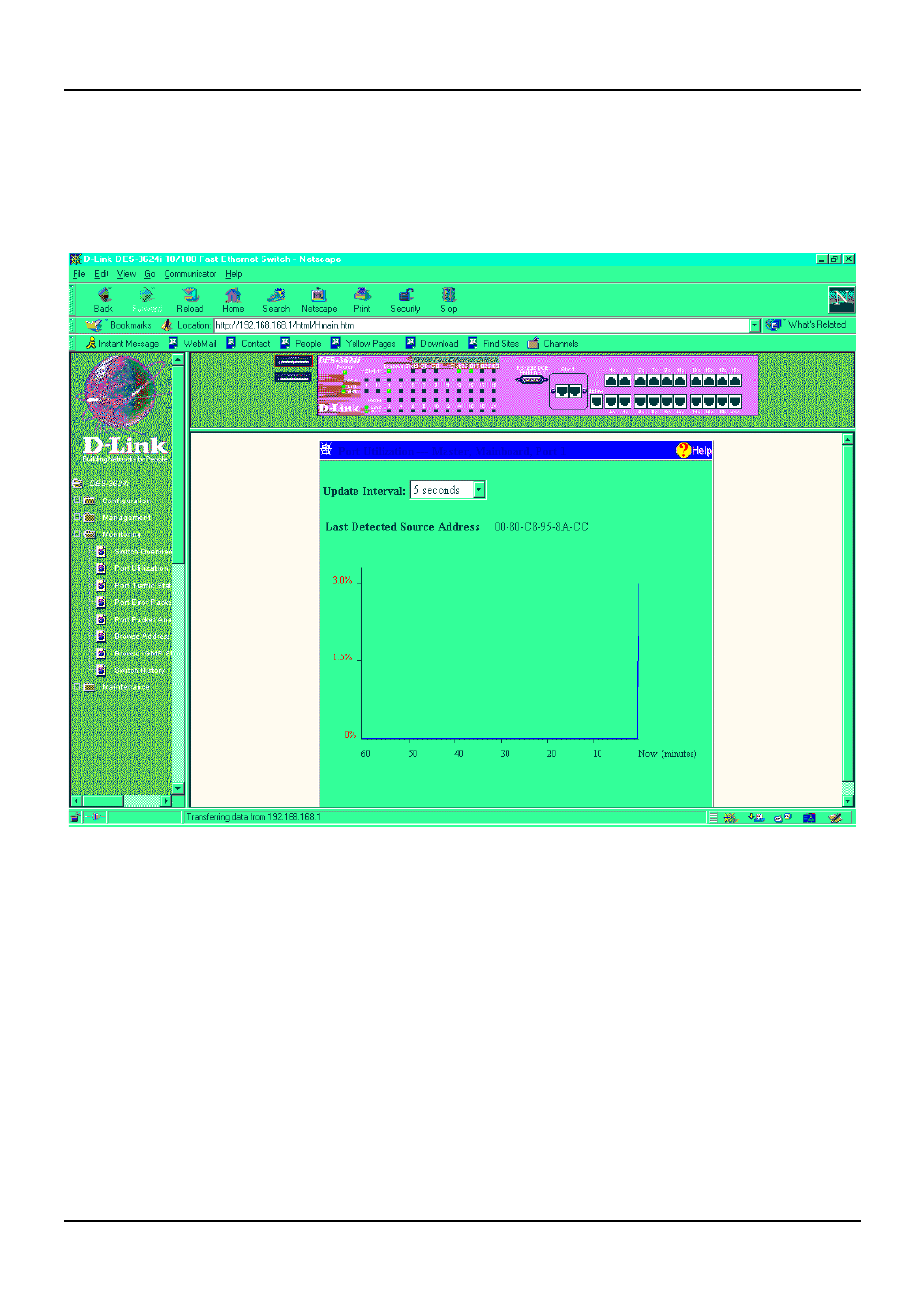 Port utilization | D-Link DES-3624 User Manual | Page 135 / 162
