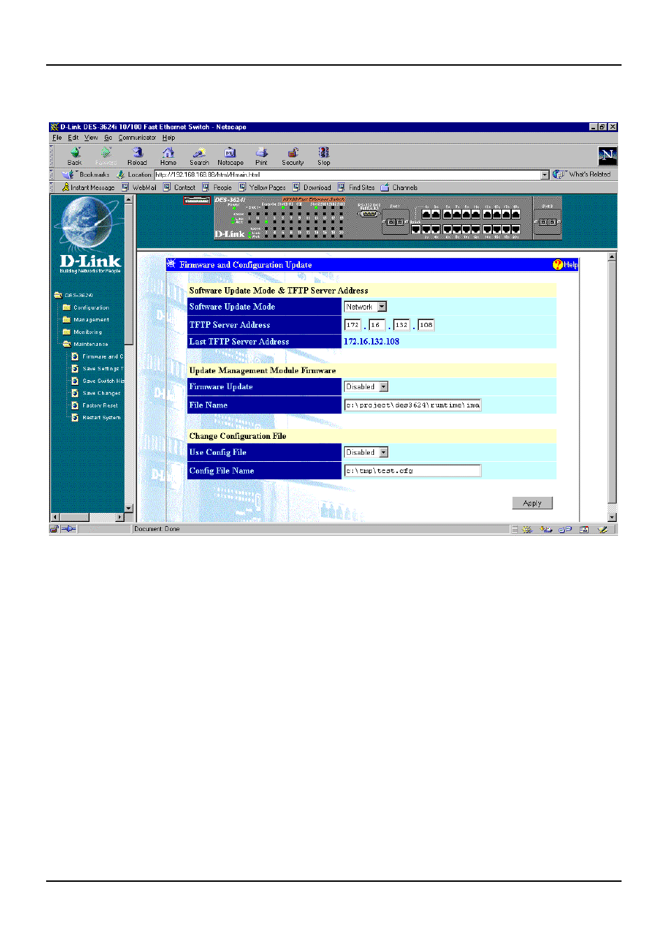 Firmware and configuration update | D-Link DES-3624 User Manual | Page 143 / 162