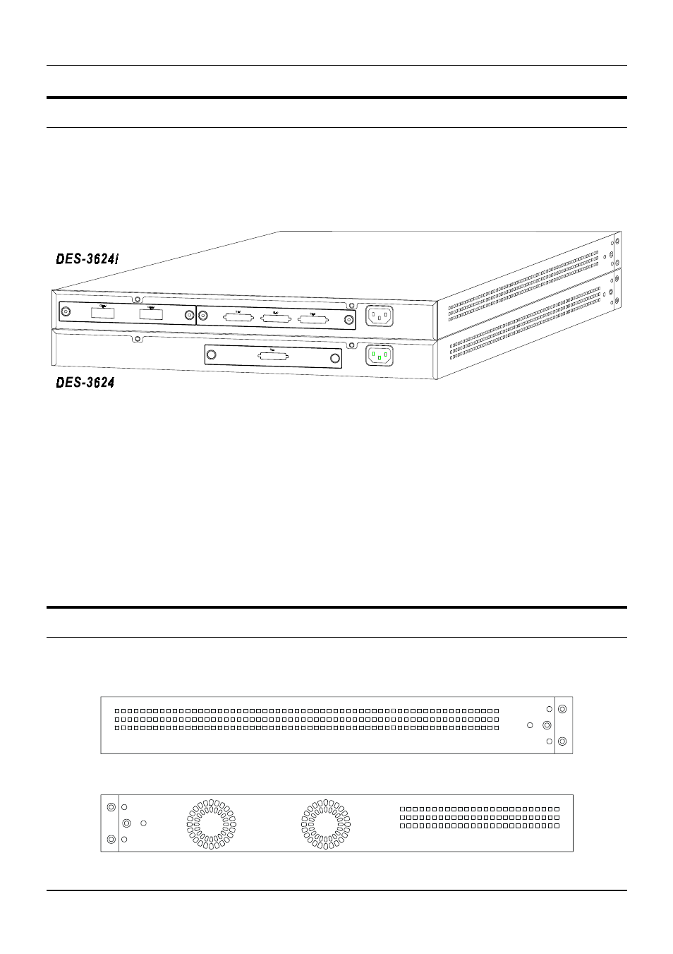 Rear panel, Side panels | D-Link DES-3624 User Manual | Page 18 / 162