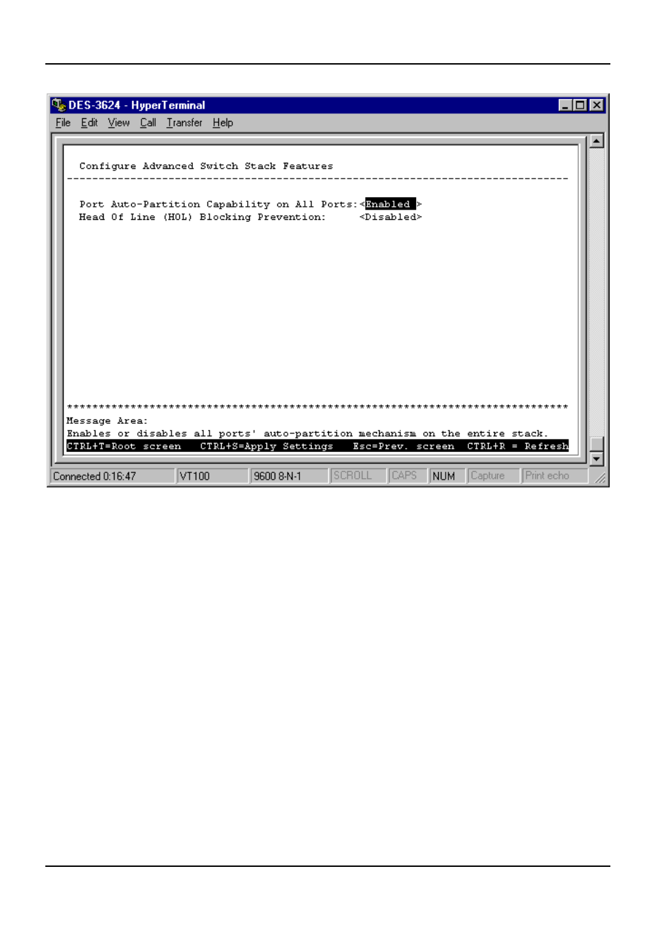 Configure port | D-Link DES-3624 User Manual | Page 55 / 162