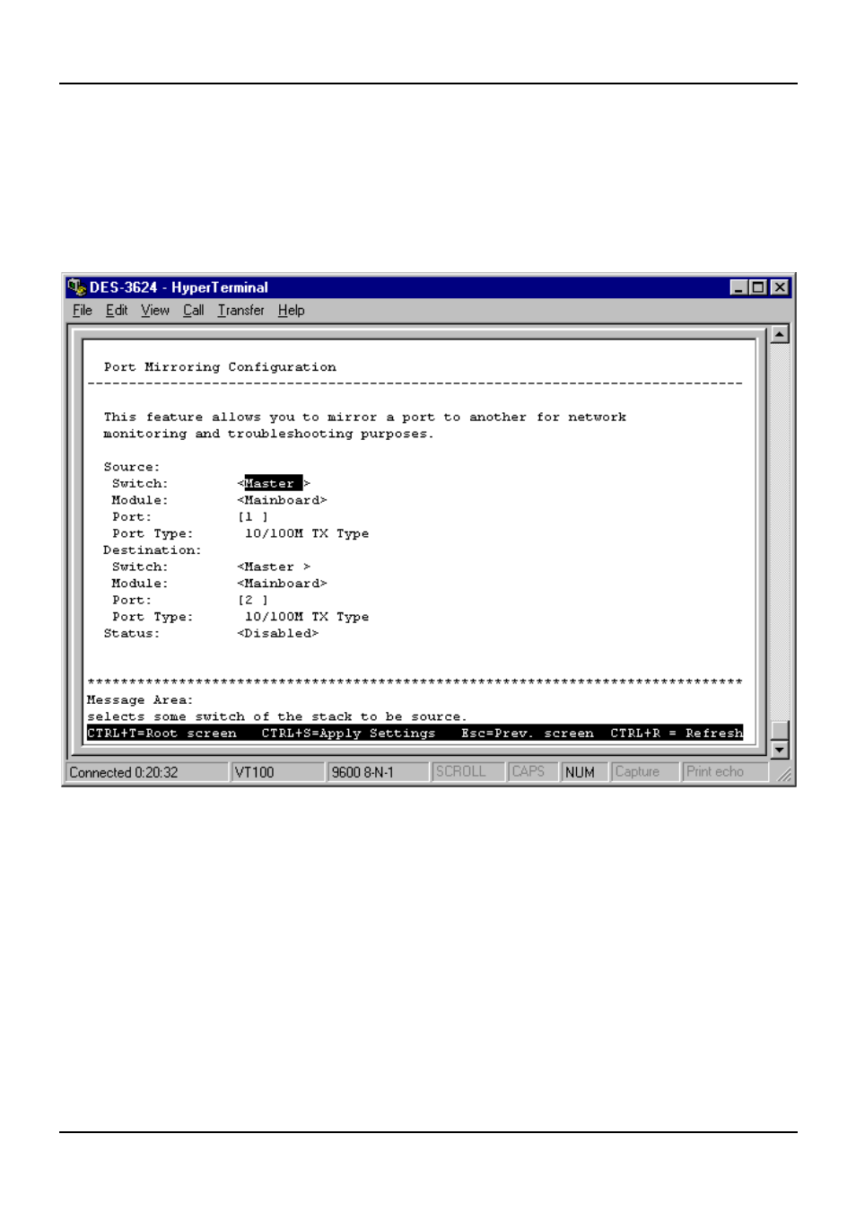 Configure port mirroring, Configure spanning tree protocol | D-Link DES-3624 User Manual | Page 59 / 162