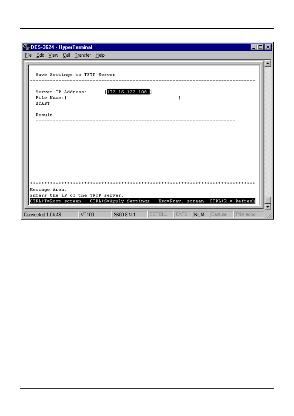 Save switch history to tftp server | D-Link DES-3624 User Manual | Page 85 / 162