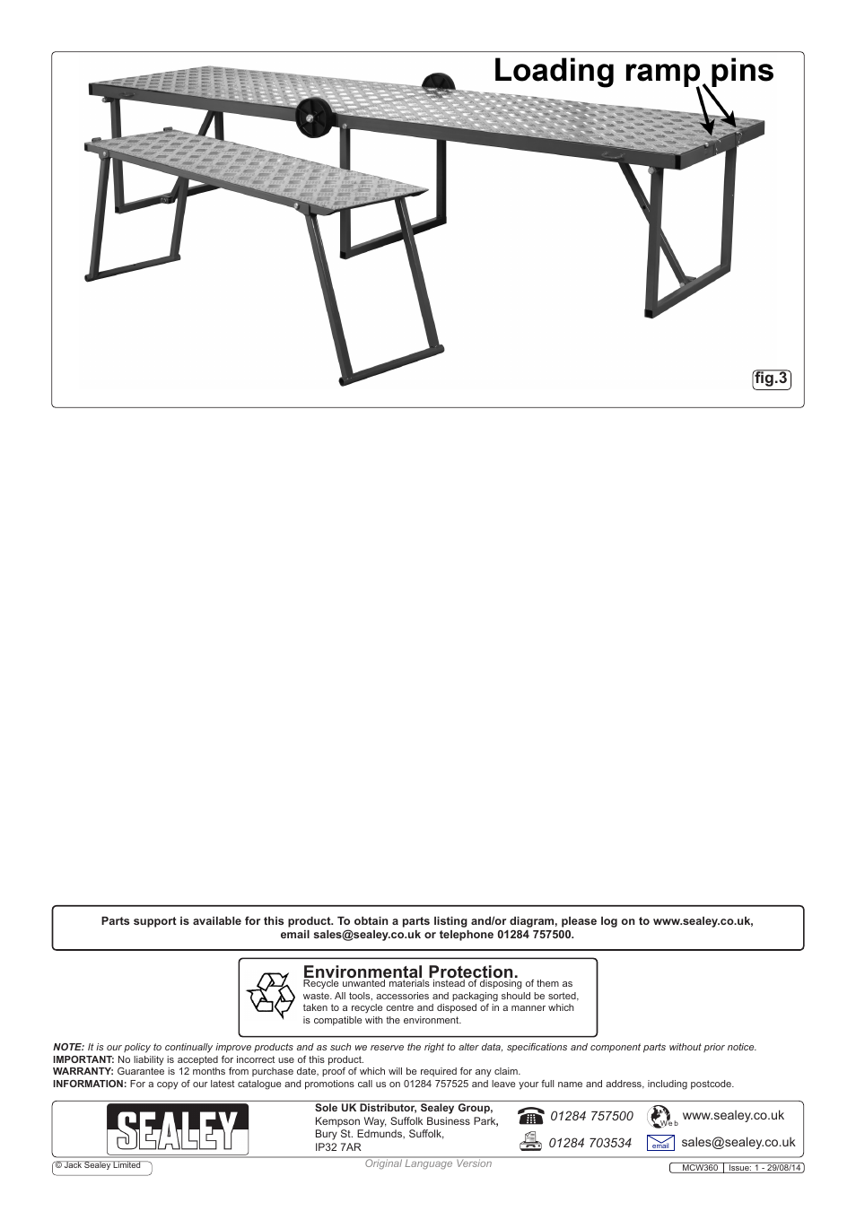 Environmental protection, Fig.3 | Sealey MCW360 User Manual | Page 2 / 2