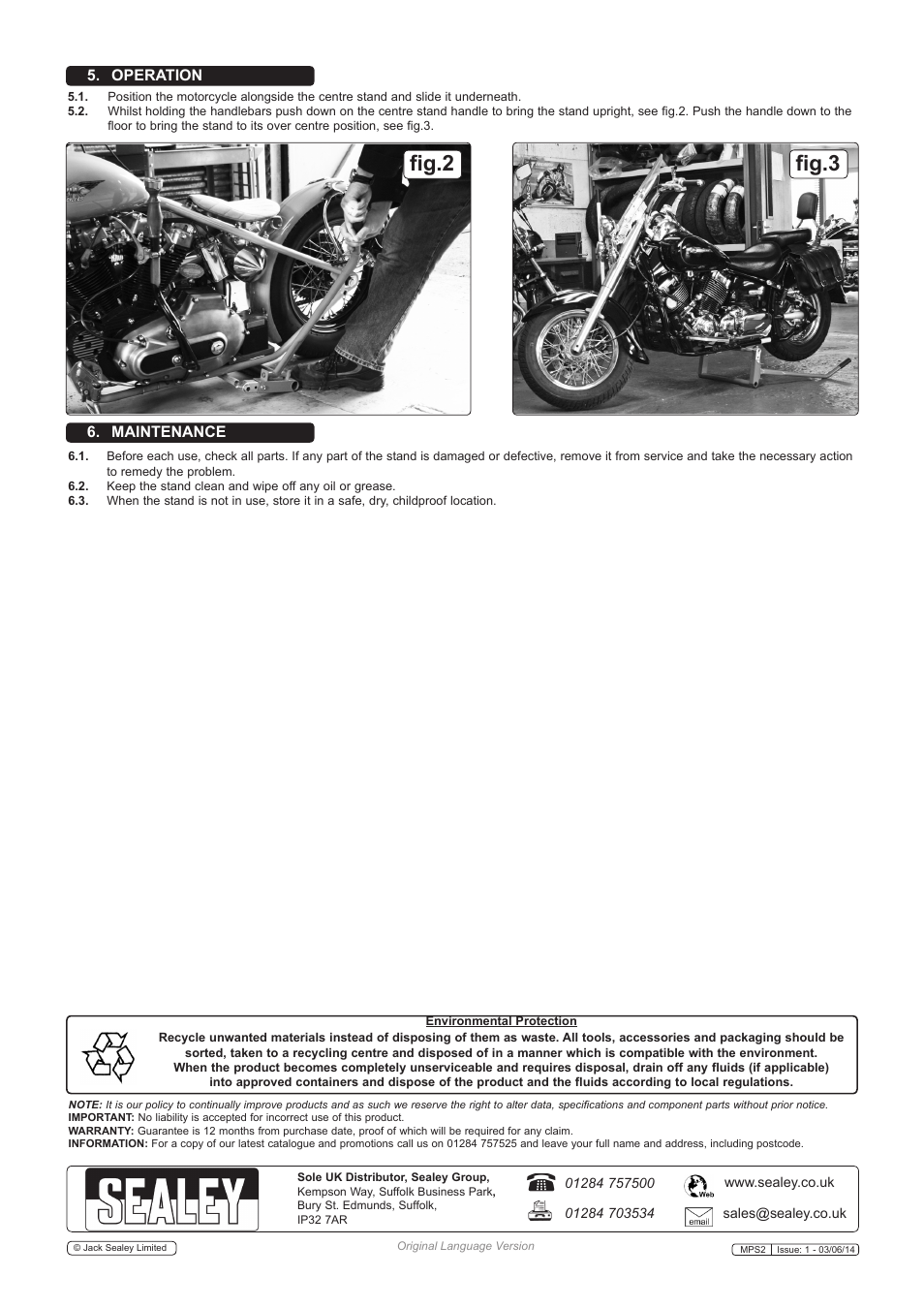 Fig.2 fig.3 | Sealey MPS2 User Manual | Page 2 / 2