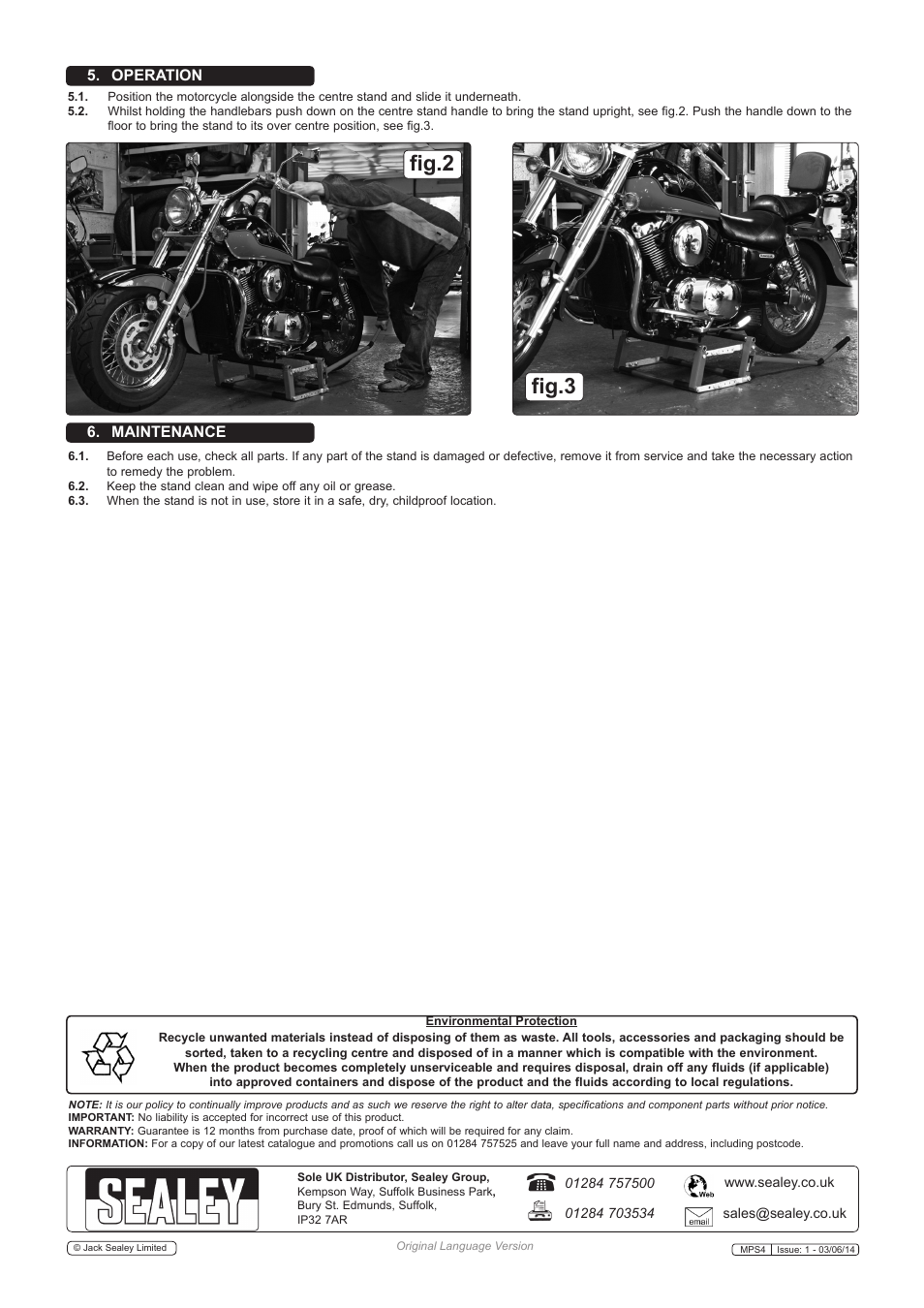 Fig.2 fig.3 | Sealey MPS4 User Manual | Page 2 / 2