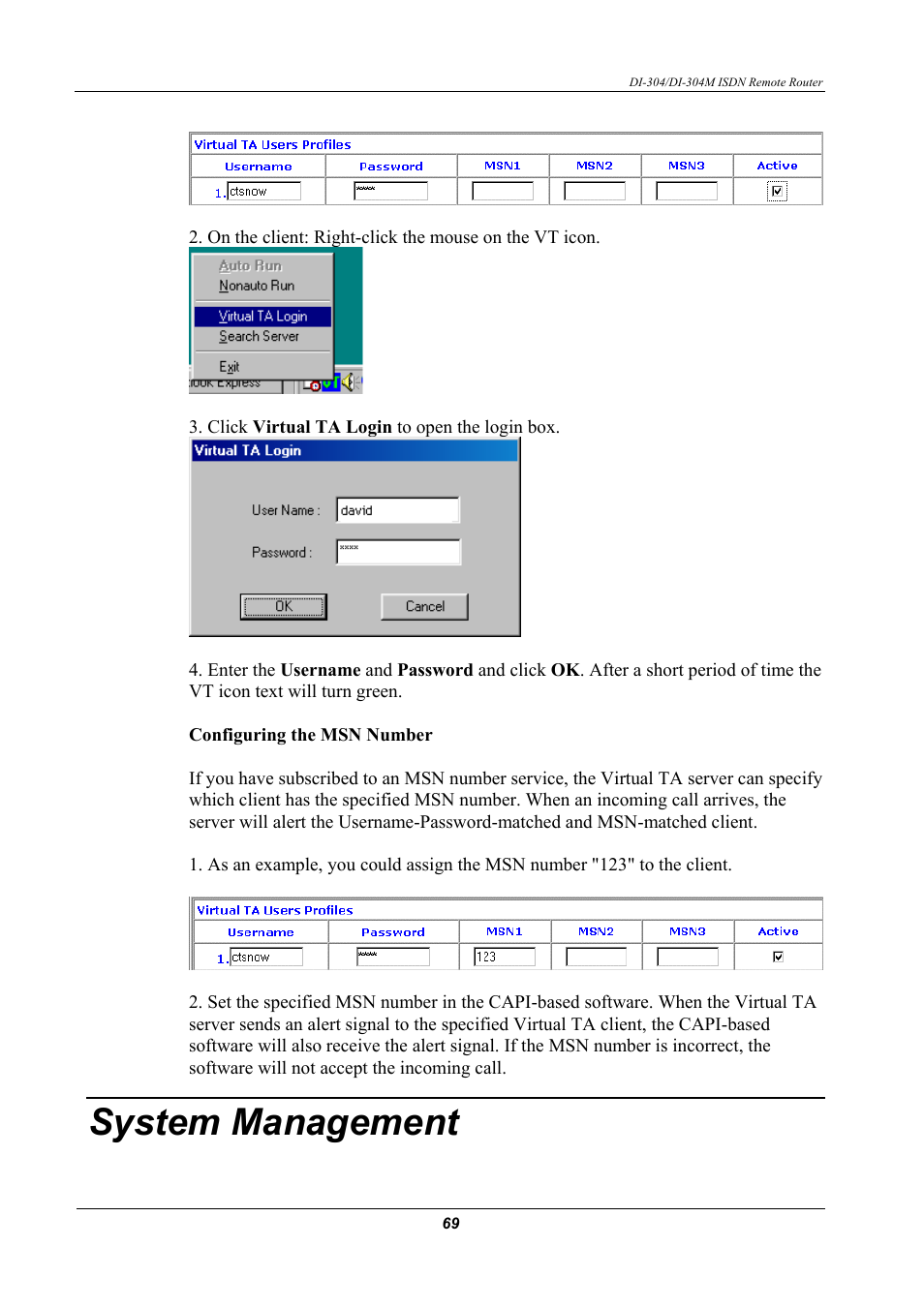 Ystem, Anagement, System management | D-Link DI-304M User Manual | Page 77 / 105