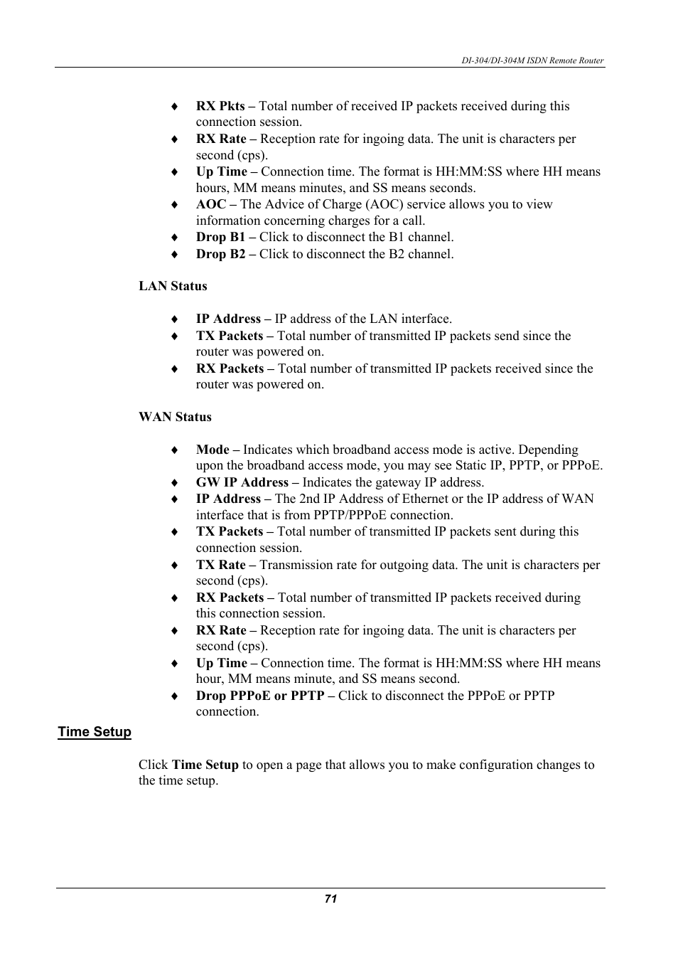 Time setup | D-Link DI-304M User Manual | Page 79 / 105