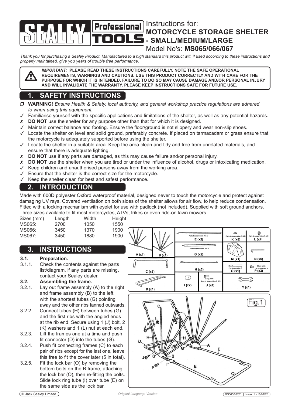 Sealey MS065 User Manual | 2 pages
