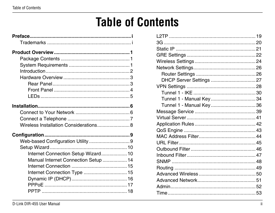 D-Link DIR-455 User Manual | Page 3 / 93
