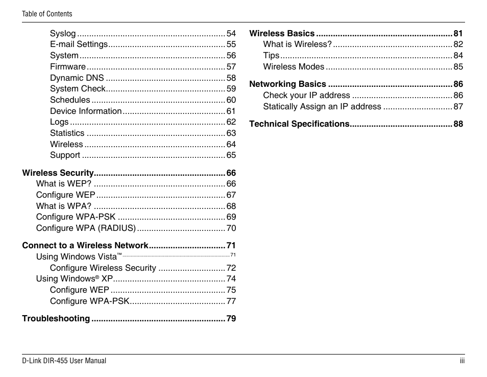 D-Link DIR-455 User Manual | Page 4 / 93