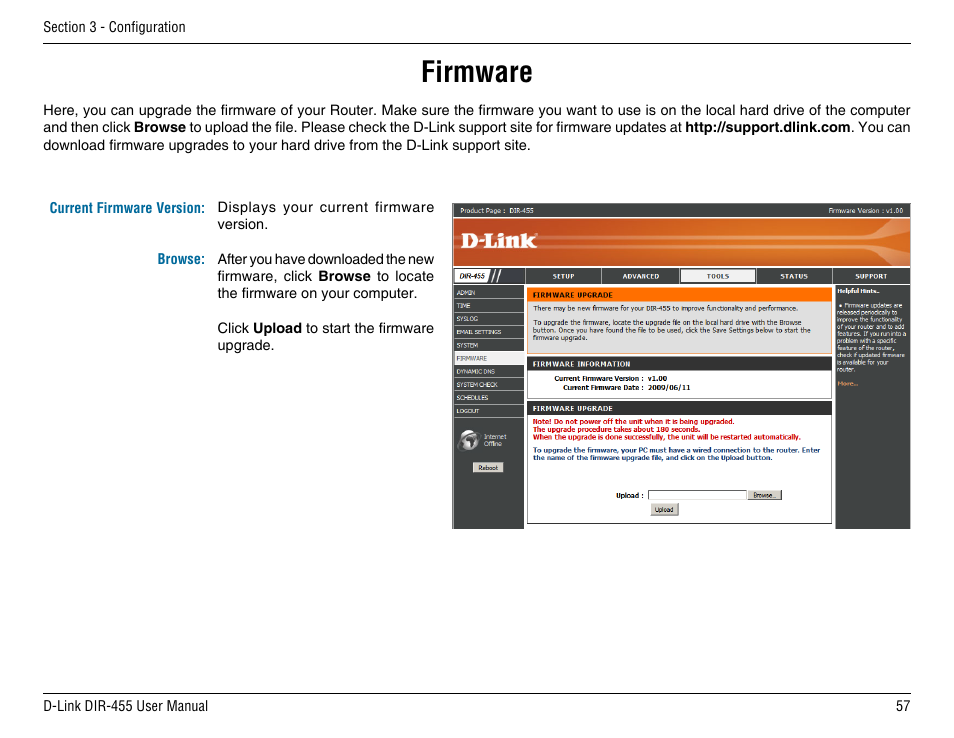 Firmware | D-Link DIR-455 User Manual | Page 61 / 93