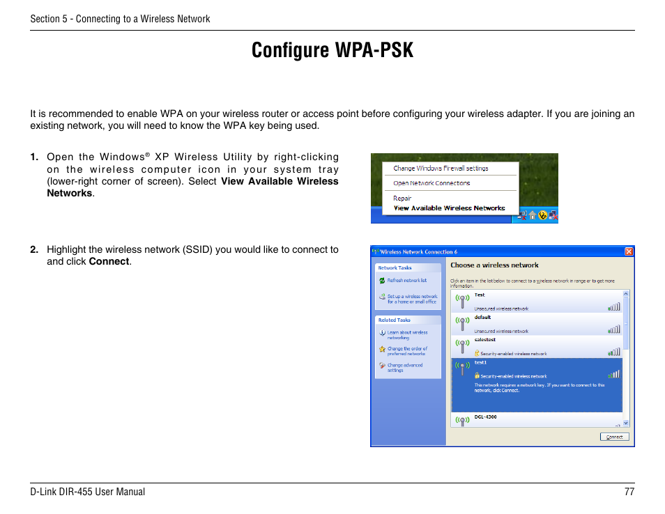 Configure wpa-psk | D-Link DIR-455 User Manual | Page 81 / 93