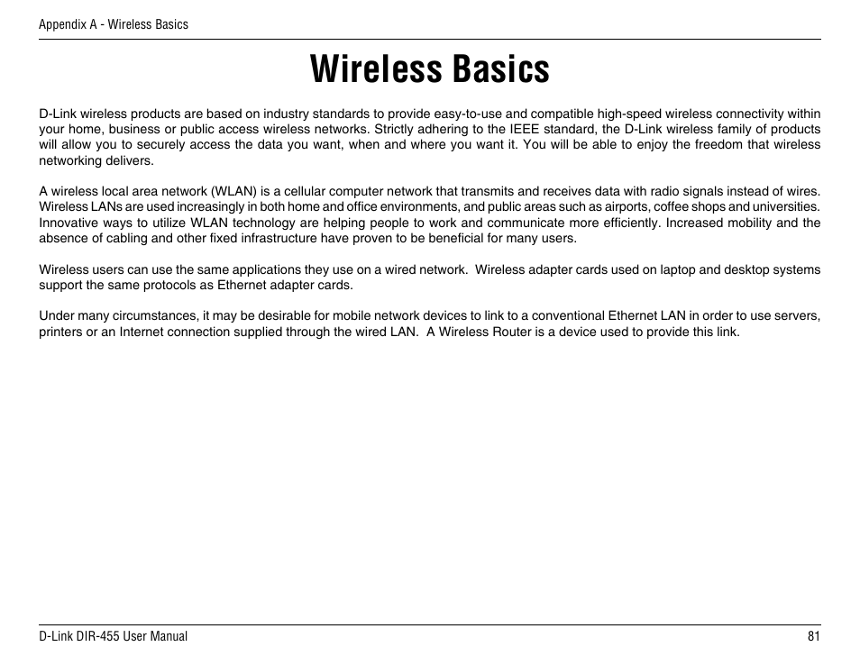 Wireless basics | D-Link DIR-455 User Manual | Page 85 / 93