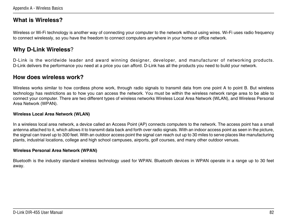What is wireless, Why d-link wireless, How does wireless work | D-Link DIR-455 User Manual | Page 86 / 93
