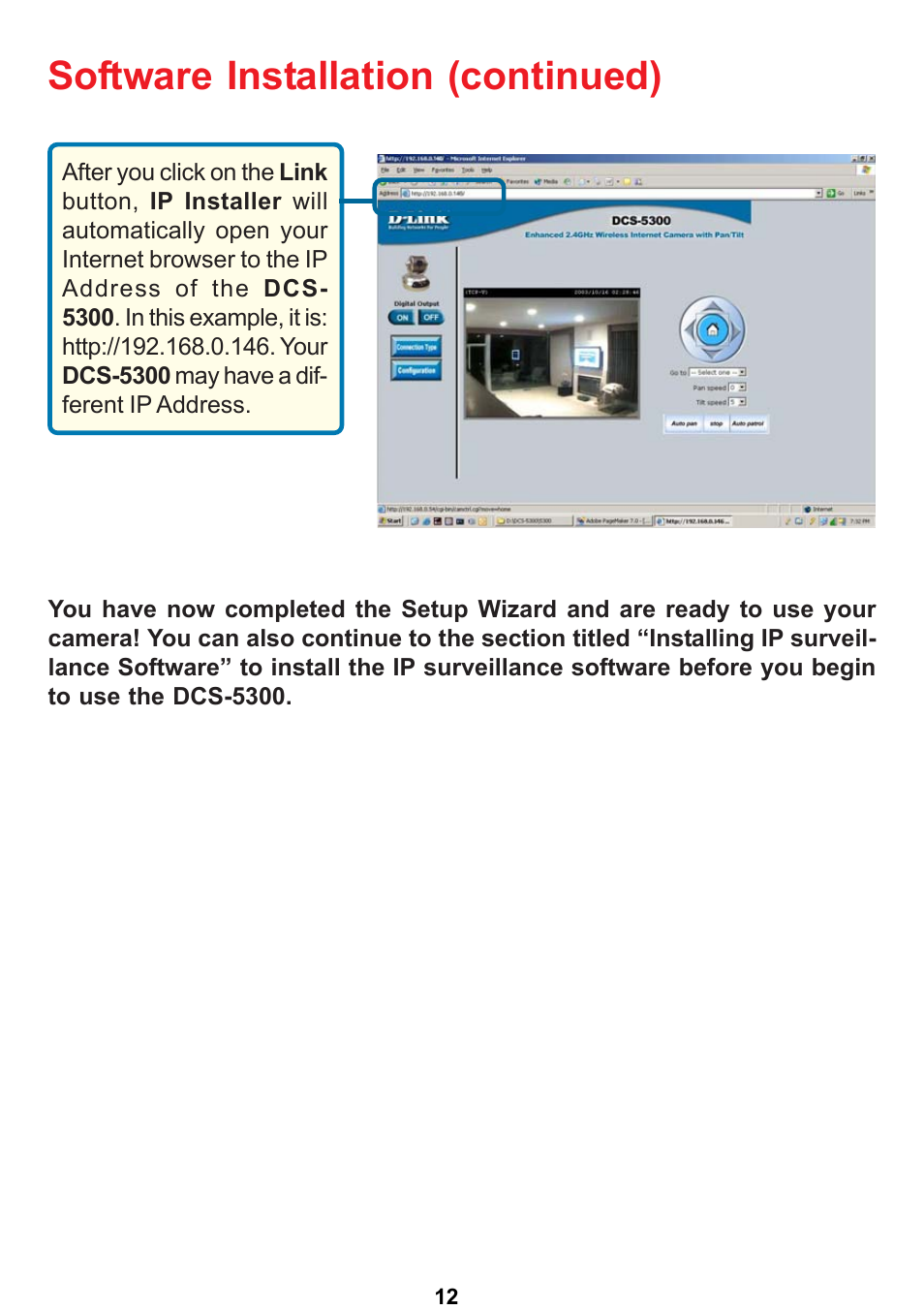 Software installation (continued) | D-Link DCS-5300 User Manual | Page 12 / 109