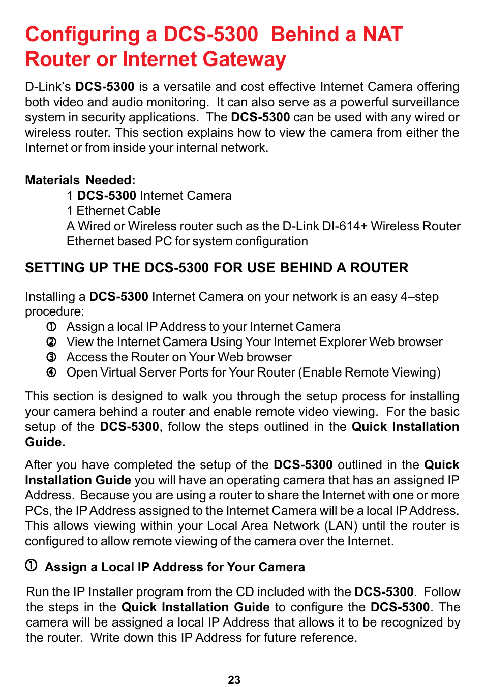 D-Link DCS-5300 User Manual | Page 23 / 109