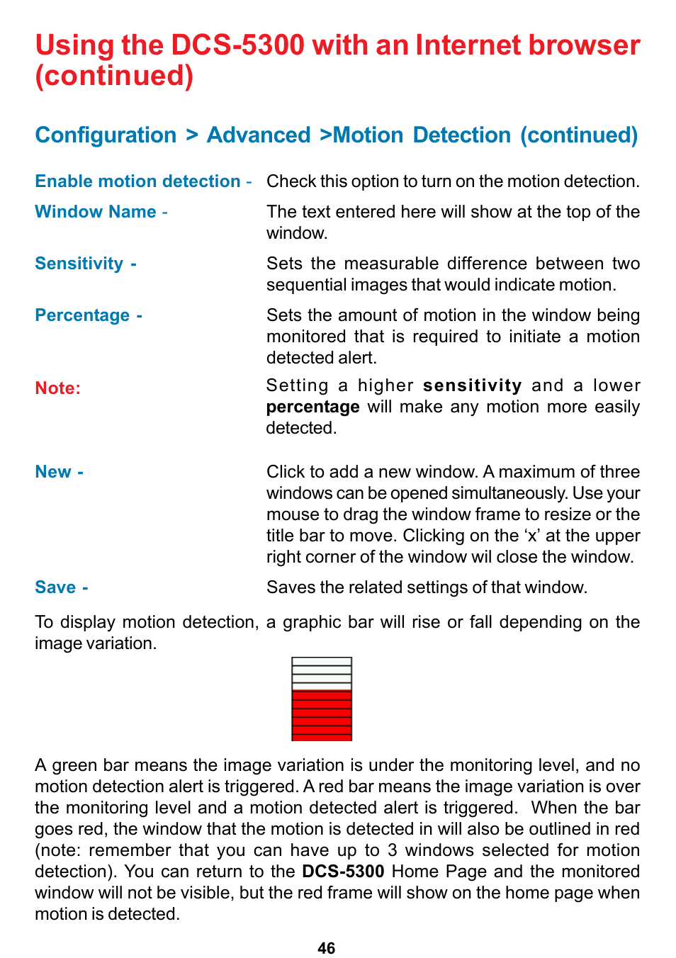 D-Link DCS-5300 User Manual | Page 46 / 109