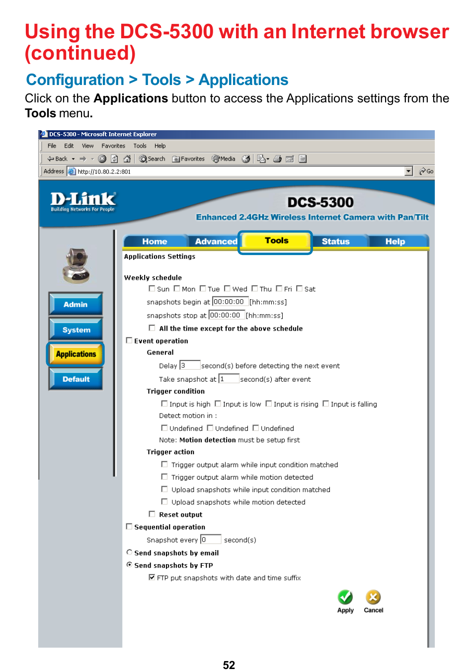 D-Link DCS-5300 User Manual | Page 52 / 109