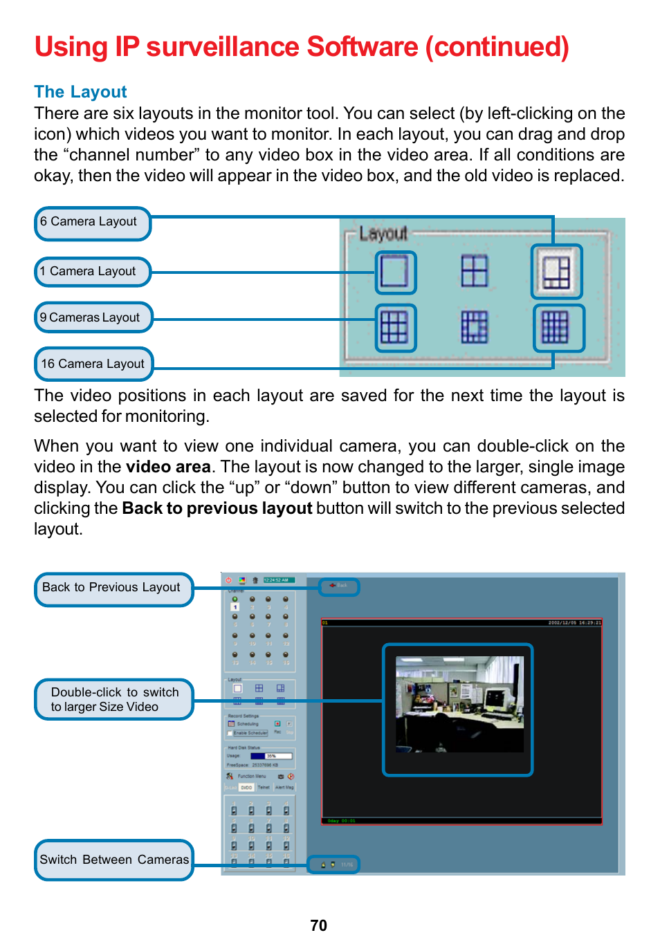 Using ip surveillance software (continued) | D-Link DCS-5300 User Manual | Page 70 / 109