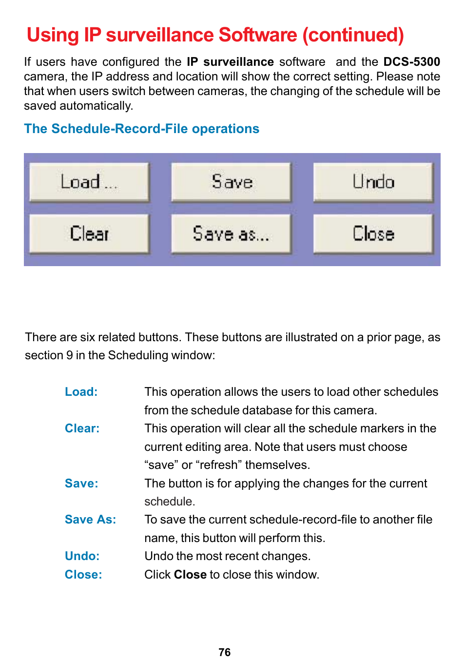 Using ip surveillance software (continued) | D-Link DCS-5300 User Manual | Page 76 / 109