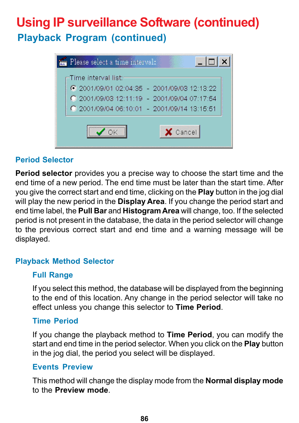 Using ip surveillance software (continued), Playback program (continued) | D-Link DCS-5300 User Manual | Page 86 / 109
